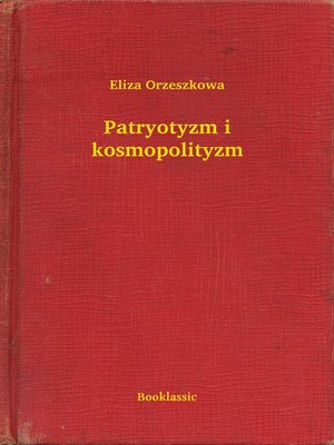 cover image of Patryotyzm i kosmopolityzm